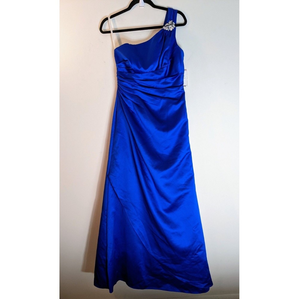 NEW Davids Bridal Dress Size 8 Royal Blue Bridesmaid